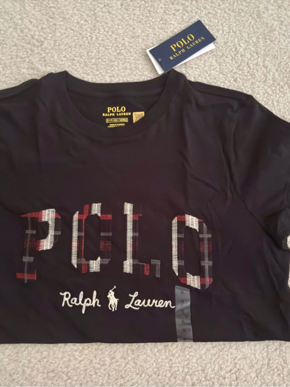 NWT Ralph Lauren Women’s Black Short Sleeve Tee Size S